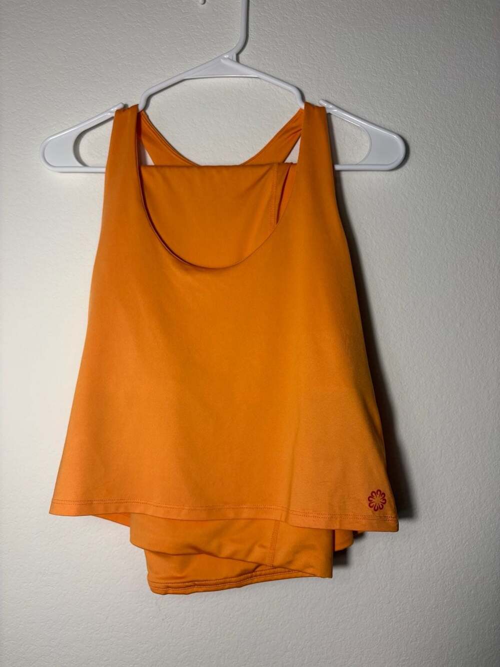 Pro Player Orange 2-Piece Activewear Set Crop Tank Top and Pocket Leggings
